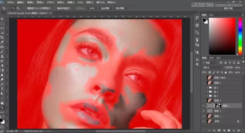 Photoshop详细解析职业修图师的人像磨皮流程,PS教程,素材中国网