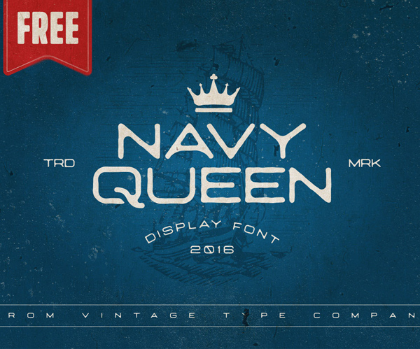 Navy Queen Free Font