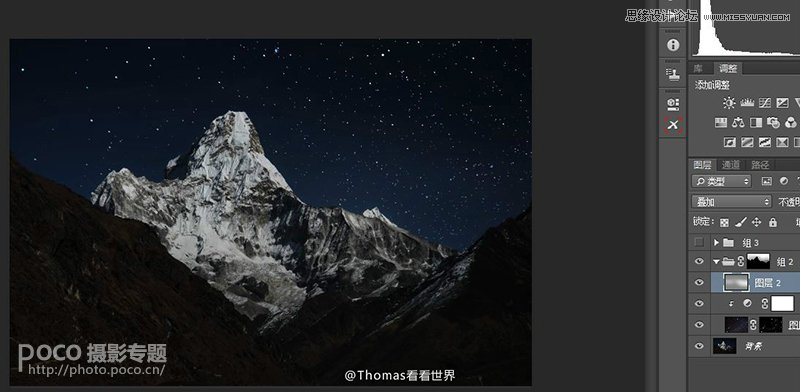 Photoshop快速把风景照片变成黑夜艺术效果,PS教程,素材中国网