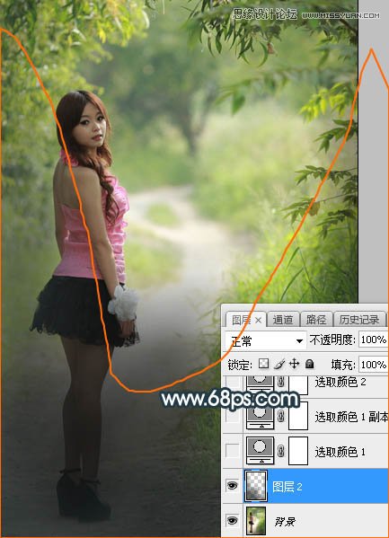 Photoshop给外景人像添加唯美逆光和光斑效果,PS教程,素材中国网