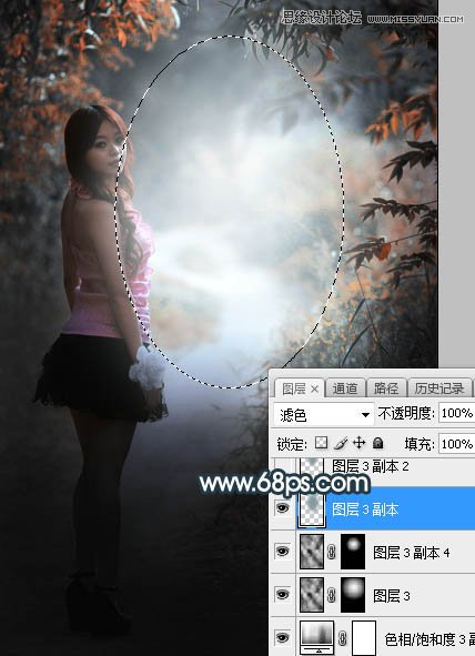 Photoshop给外景人像添加唯美逆光和光斑效果,PS教程,素材中国网