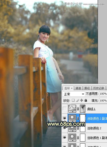 Photoshop给外景人像添加唯美的夕阳景色,PS教程,素材中国网