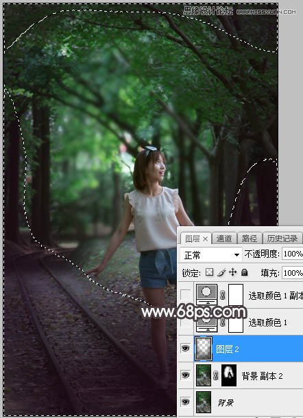 Photoshop调出人像照片冷色逆光效果图,PS教程,素材中国网