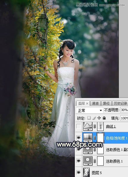 Photoshop给外景人像照片甜美高光唯美效果,PS教程,素材中国网