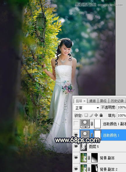 Photoshop给外景人像照片甜美高光唯美效果,PS教程,素材中国网