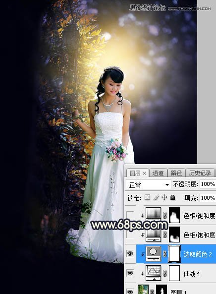 Photoshop给外景人像照片甜美高光唯美效果,PS教程,素材中国网