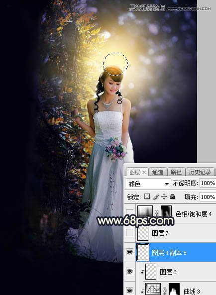 Photoshop给外景人像照片甜美高光唯美效果,PS教程,素材中国网