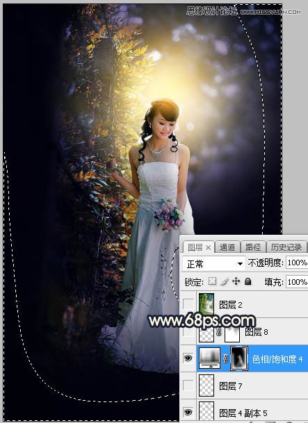 Photoshop给外景人像照片甜美高光唯美效果,PS教程,素材中国网