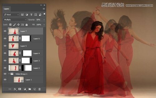 Photoshop合成创意风格的人像幻影效果,PS教程,素材中国网