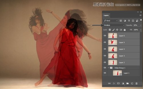 Photoshop合成创意风格的人像幻影效果,PS教程,素材中国网