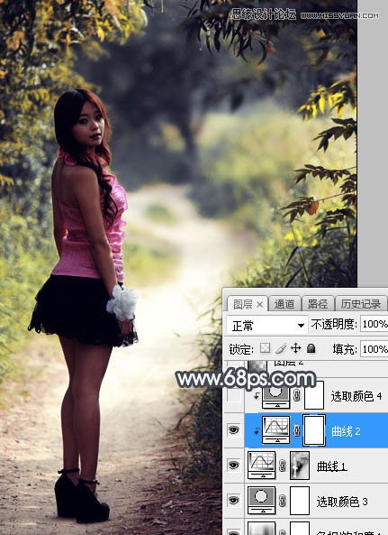 Photoshop调出人像照片唯美的逆光艺术效果,PS教程,素材中国网