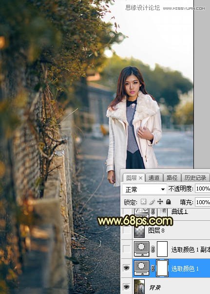 Photoshop给美女照片添加夕阳阳光效果,PS教程,素材中国网