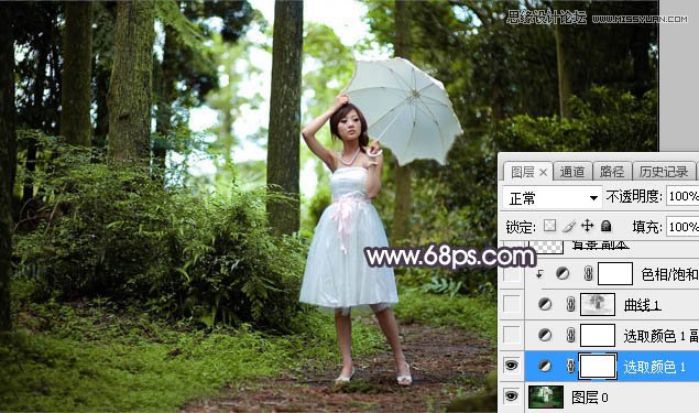 Photoshop调出林中果子照片暗色逆光效果图,PS教程,素材中国网