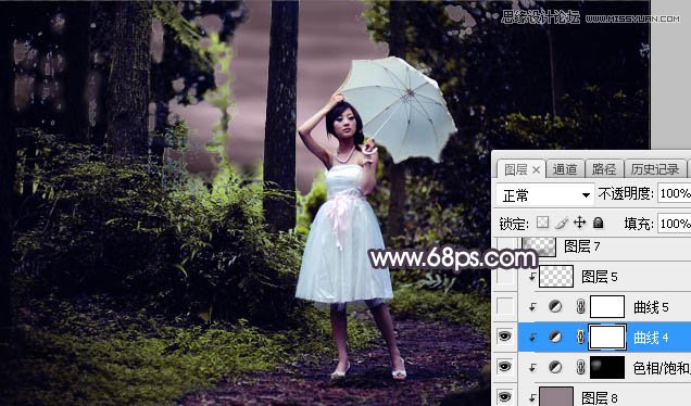 Photoshop调出林中果子照片暗色逆光效果图,PS教程,素材中国网