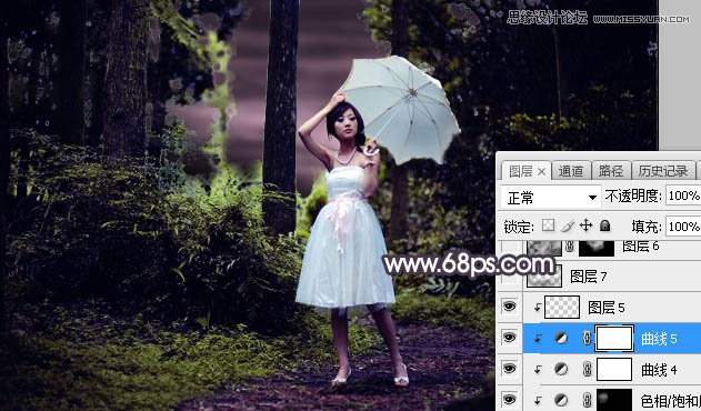 Photoshop调出林中果子照片暗色逆光效果图,PS教程,素材中国网