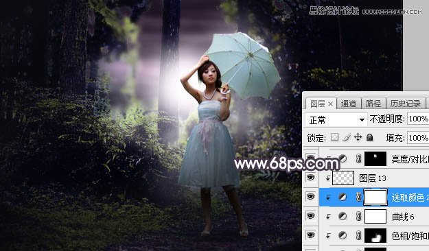 Photoshop调出林中果子照片暗色逆光效果图,PS教程,素材中国网