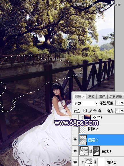 Photoshop给外景婚纱照片添加唯美夕阳景色,PS教程,素材中国网
