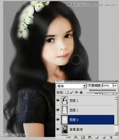 Photoshop把可爱的小女孩转为仿手绘效果,PS教程,素材中国网