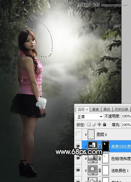 Photoshop调出外景人像照片冷色逆光效果图,PS教程,素材中国网