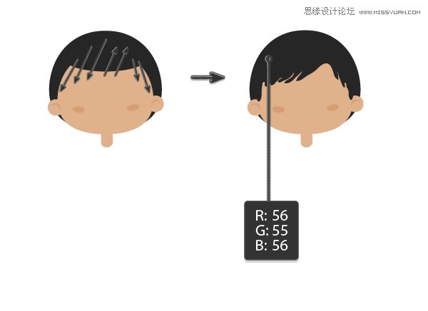 Illustrator制作矢量风格的人物头像效果,PS教程,素材中国网