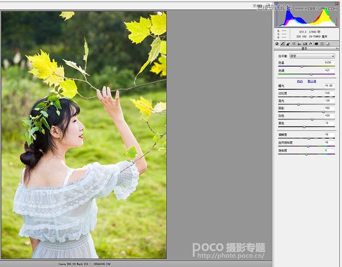 Photoshop调出外景新娘唯美通透暖色调,PS教程,素材中国网