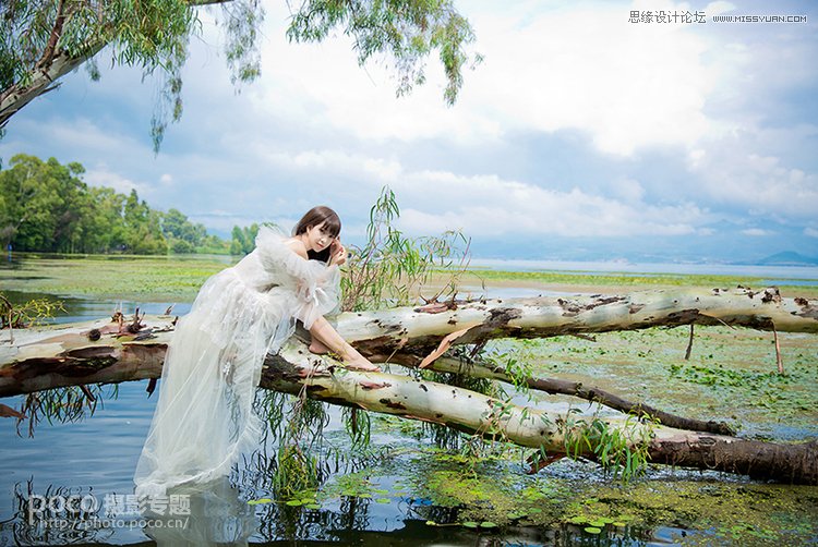 Photoshop调出阴雨天外景人像清新明亮效果,PS教程,素材中国网