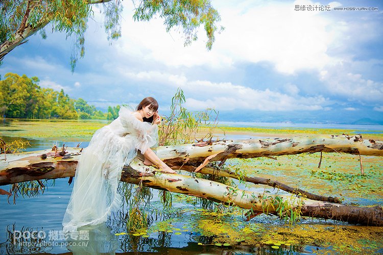 Photoshop调出阴雨天外景人像清新明亮效果,PS教程,素材中国网