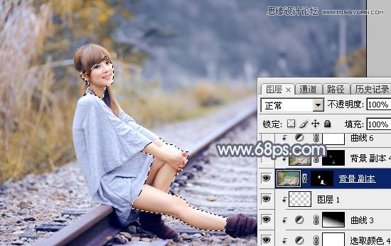 Photoshop调出外景人像甜美逆光效果图,PS教程,素材中国网