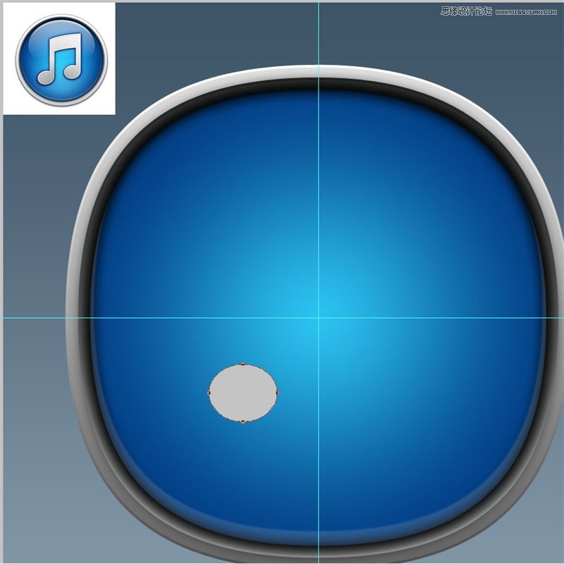 Photoshop绘制经典大气的立体iTunes图标,PS教程,素材中国网