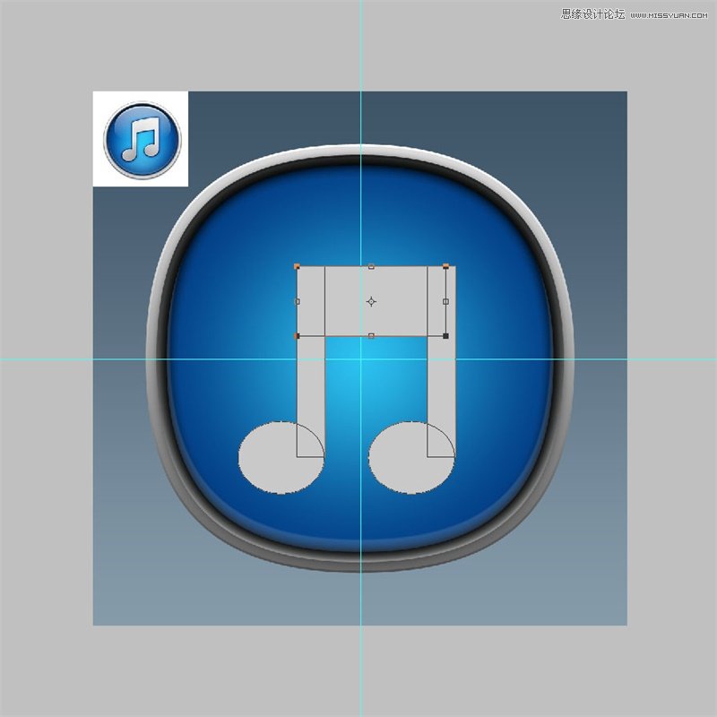 Photoshop绘制经典大气的立体iTunes图标,PS教程,素材中国网