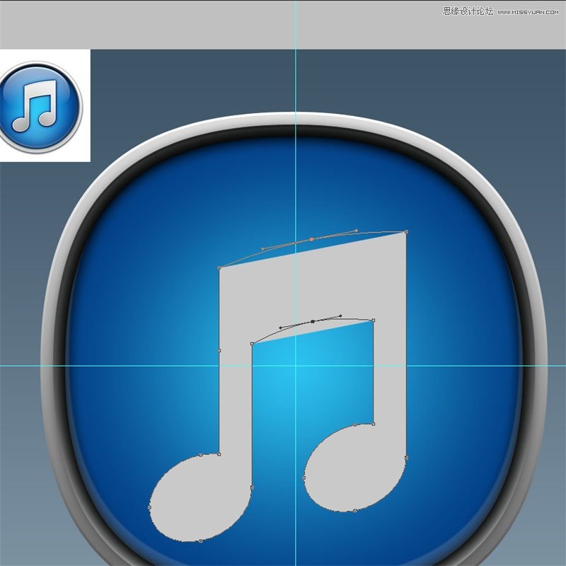 Photoshop绘制经典大气的立体iTunes图标,PS教程,素材中国网