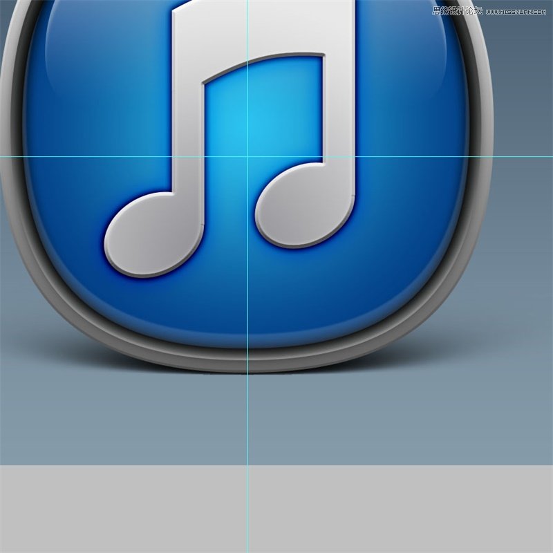 Photoshop绘制经典大气的立体iTunes图标,PS教程,素材中国网