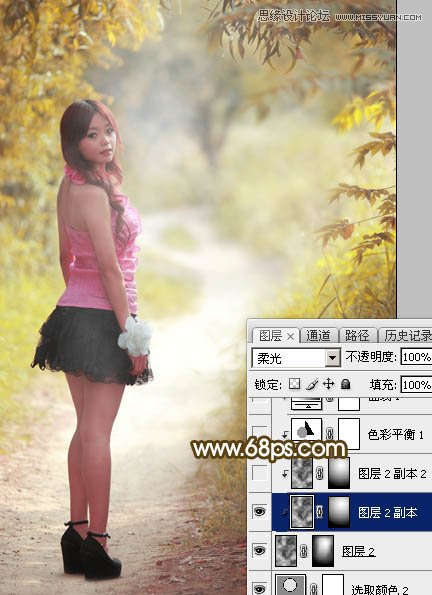 Photoshop调出人像照片秋季黄褐色艺术效果,PS教程,素材中国网