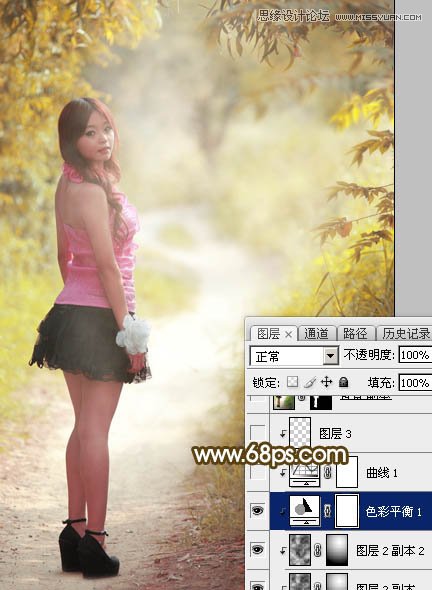 Photoshop调出人像照片秋季黄褐色艺术效果,PS教程,素材中国网