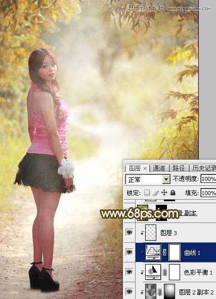 Photoshop调出人像照片秋季黄褐色艺术效果,PS教程,素材中国网