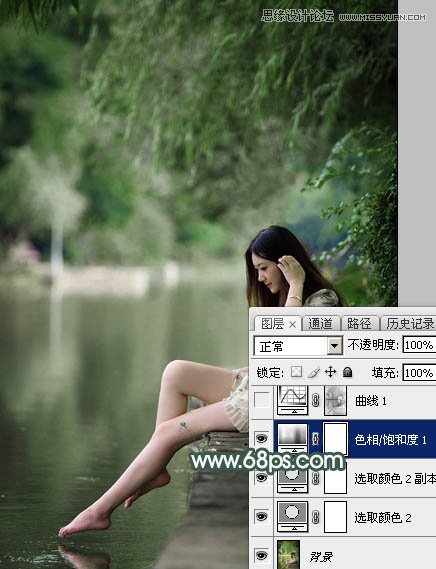 Photoshop调出外景人像绿色LOMO艺术效果,PS教程,素材中国网