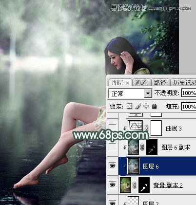 Photoshop调出外景人像绿色LOMO艺术效果,PS教程,素材中国网