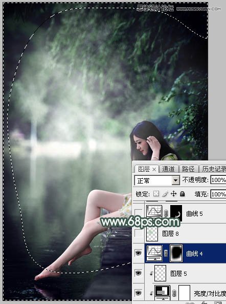 Photoshop调出外景人像绿色LOMO艺术效果,PS教程,素材中国网