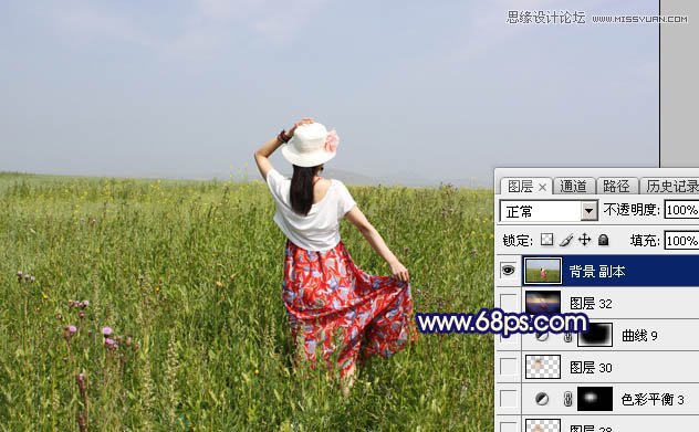 Photoshop调出外景人像暖色逆光效果图,PS教程,素材中国网