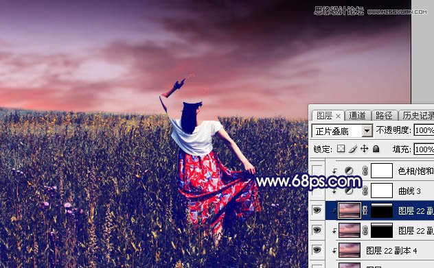 Photoshop调出外景人像暖色逆光效果图,PS教程,素材中国网