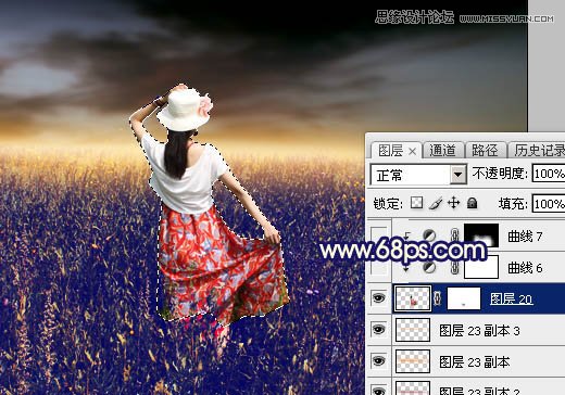 Photoshop调出外景人像暖色逆光效果图,PS教程,素材中国网