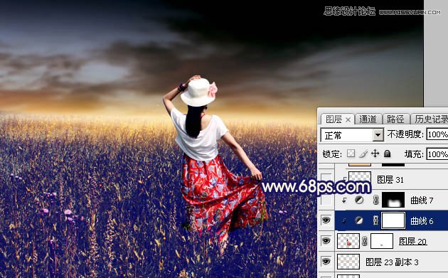 Photoshop调出外景人像暖色逆光效果图,PS教程,素材中国网