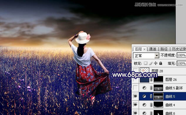 Photoshop调出外景人像暖色逆光效果图,PS教程,素材中国网