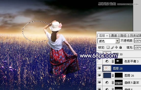 Photoshop调出外景人像暖色逆光效果图,PS教程,素材中国网