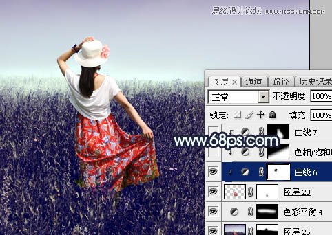 Photoshop调出草丛外景美女冷色逆光效果,PS教程