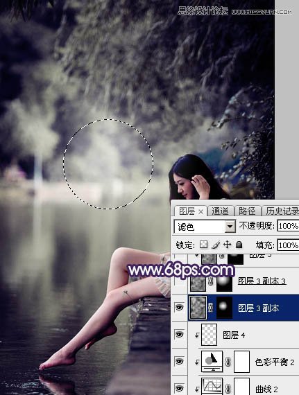 Photoshop调出河边女孩冷色LOMO风格效果,PS教程