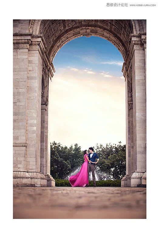 Photoshop调出建筑婚纱外景质感唯美效果,PS教程