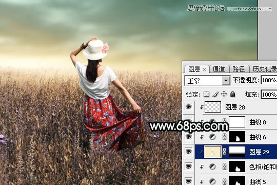 Photoshop给人像添加阴天喜爱柔美逆光效果,PS教程,素材中国网