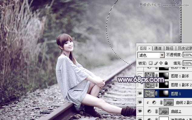 Photoshop调出果子美女照片冷色艺术效果,PS教程,素材中国网