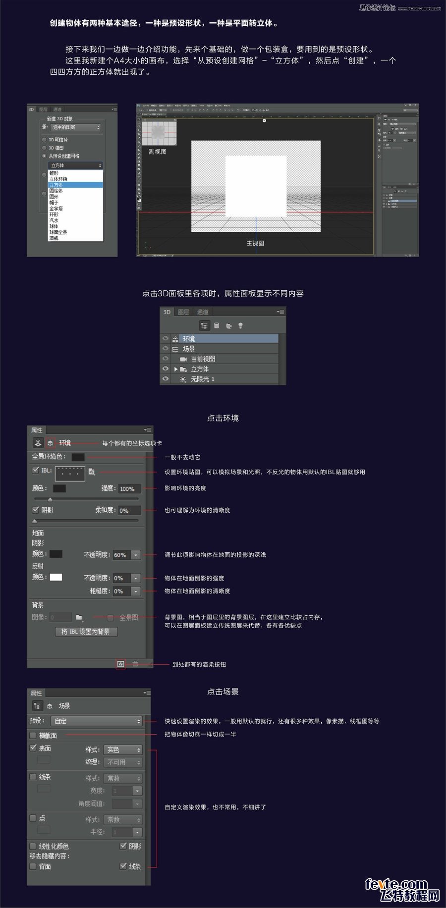 Photoshop CC3D功能设计立体包装盒效果图,PS教程,素材中国网